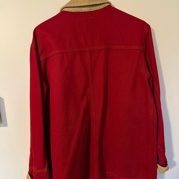 Vintage Y2K Ralph Lauren Jeans Co. Barn coat red corduroy trim - Picture 5 of 6